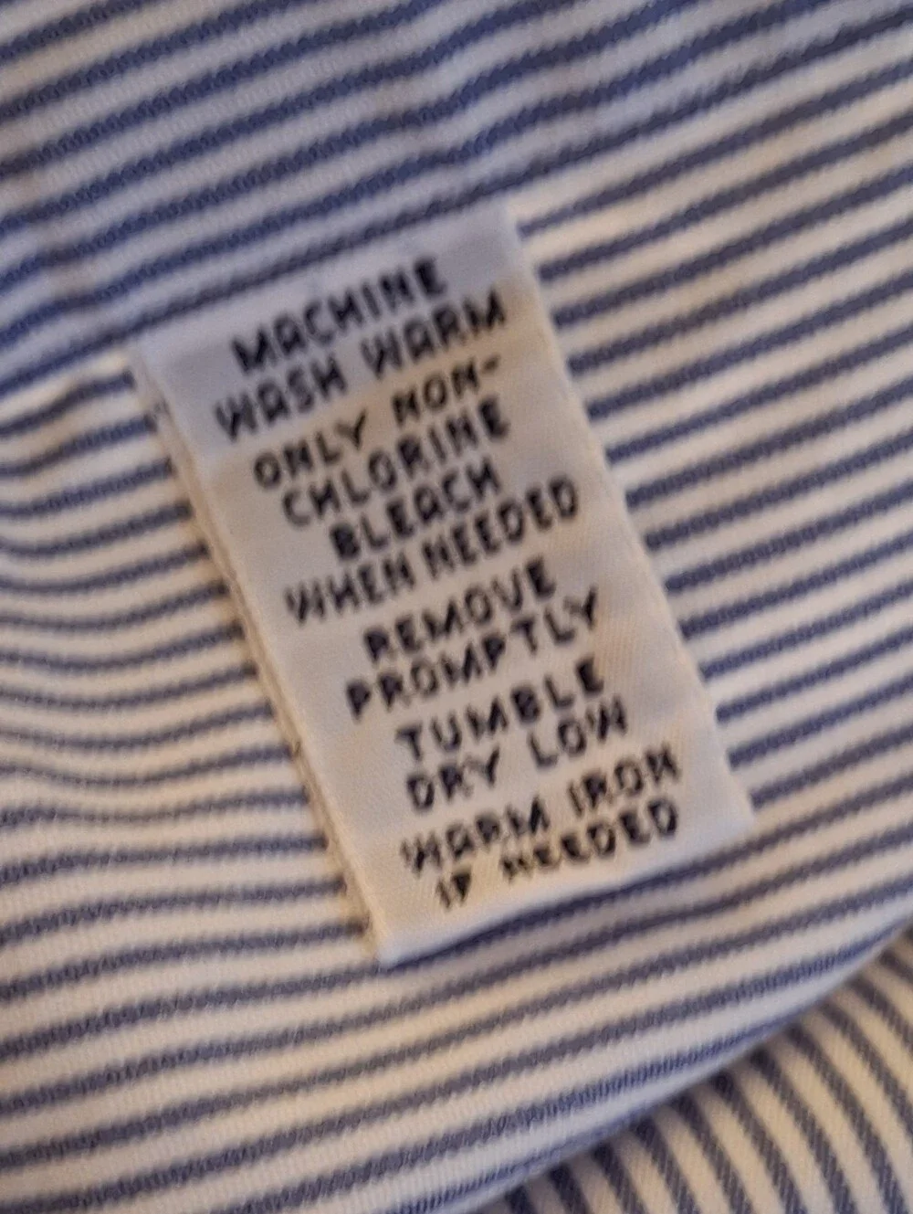 Ralph Lauren Blake Blue/White Striped Button-Down Cotton Shirt Men Size X-Large - Picture 16 of 16